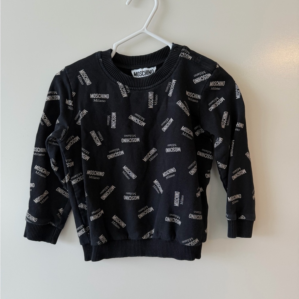 Moschino Black Patterned Sweatshirt